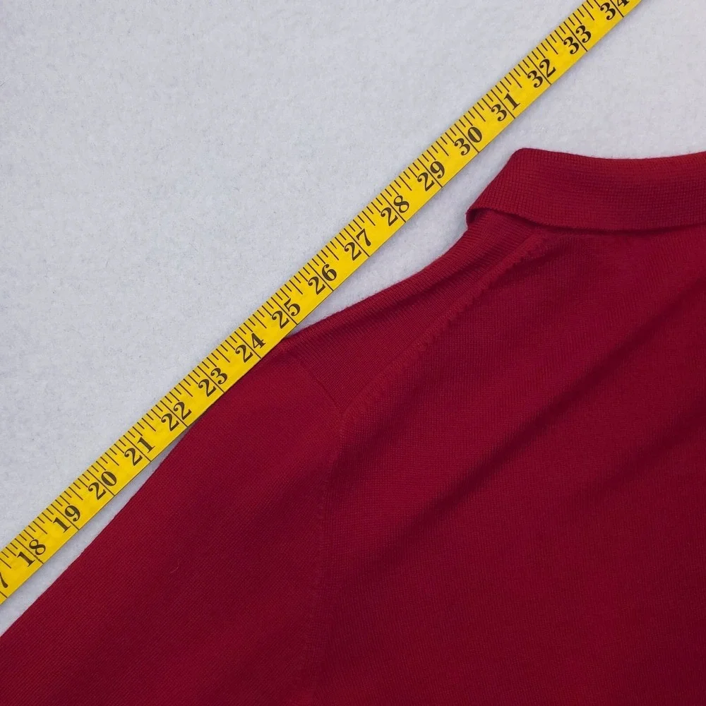 Vintage Banana Republic Sweater Mens Medium Red Merino Wool Pullover Y2K